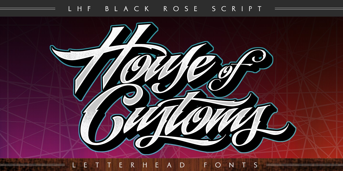 Example font LHF Black Rose Script #1